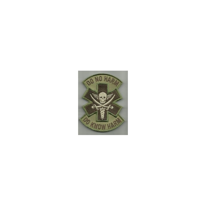 PATCH DO NO HARM DO KNOW HARM NOIR/GRIS