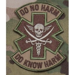 PATCH DO NO HARM DO KNOW HARM NOIR/GRIS