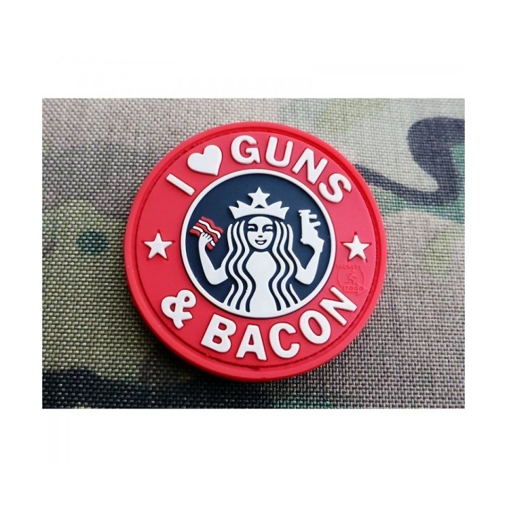 patch i love guns & becon red