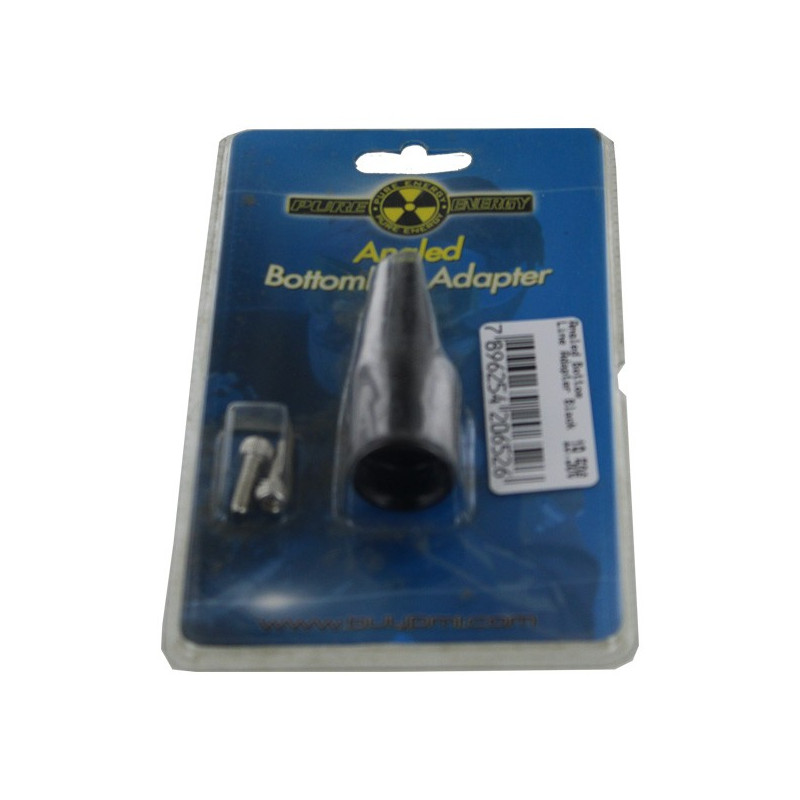 Angled Bottom Line Adapter Black