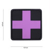 Patch 3D PVC Cross rose
