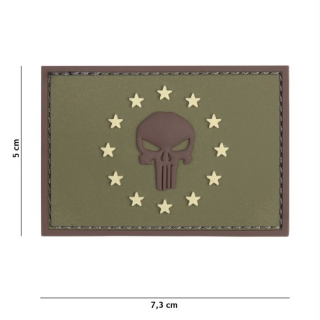 Patch 3D PVC Punisher sight EU green