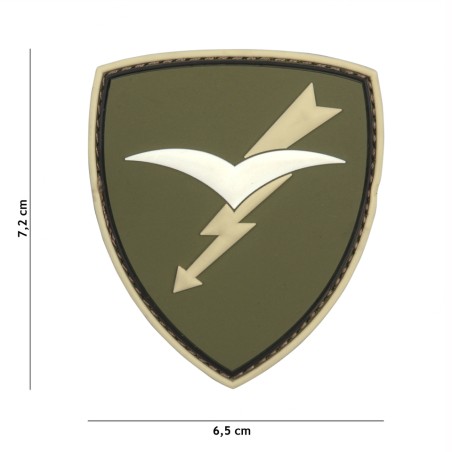 Patch 3D PVC Paratroop green