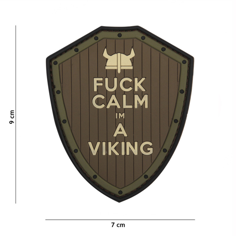 Patch 3D PVC Fuck Calm brown/green