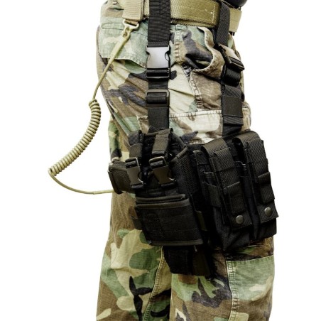 Holster de cuisse, MP5K-M11-MP7-Vz61, ajust., noir