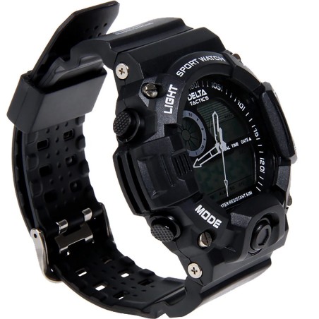 MONTRE TACTIQUE ANALOGIQUE ET DIGITALE NOIRE