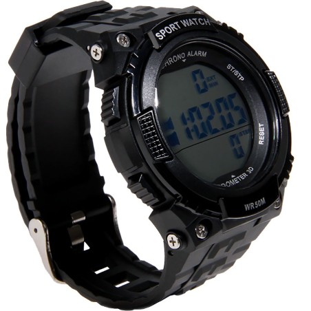 MONTRE TACTIQUE PODOMETRE NOIRE