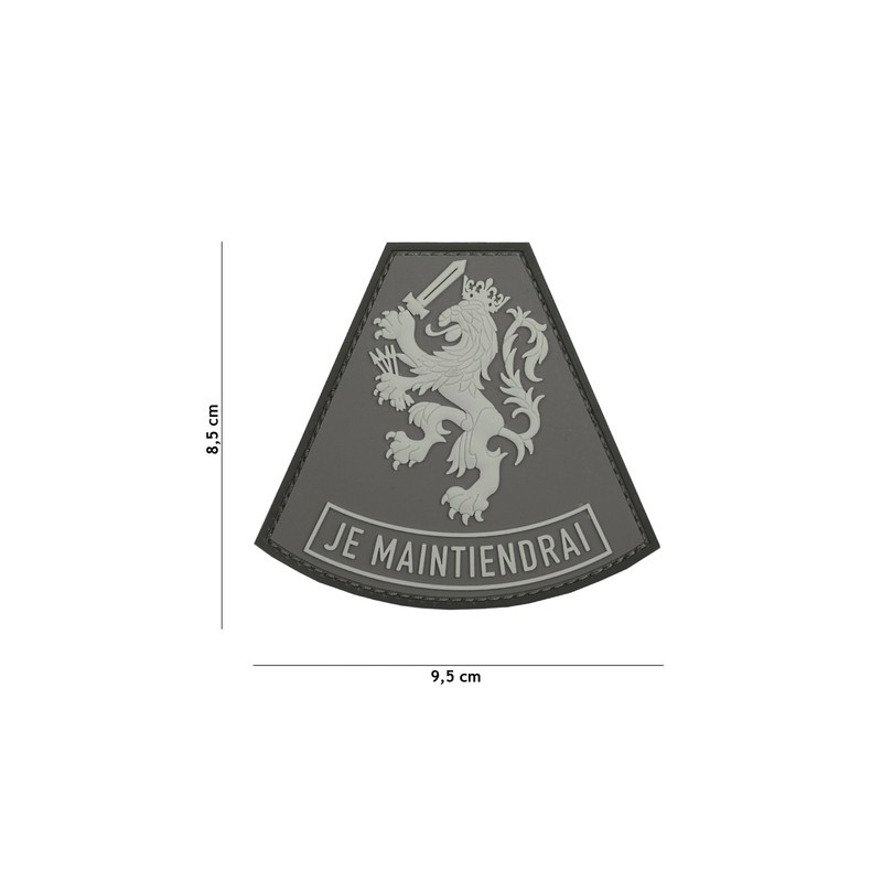 Patch 3D PVC Je Maintiendrai grey