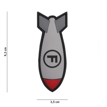 Patch 3D PVC F. Bomb white