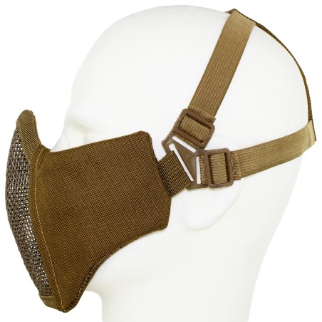 Metal Mesh pad with cheek pad Tan