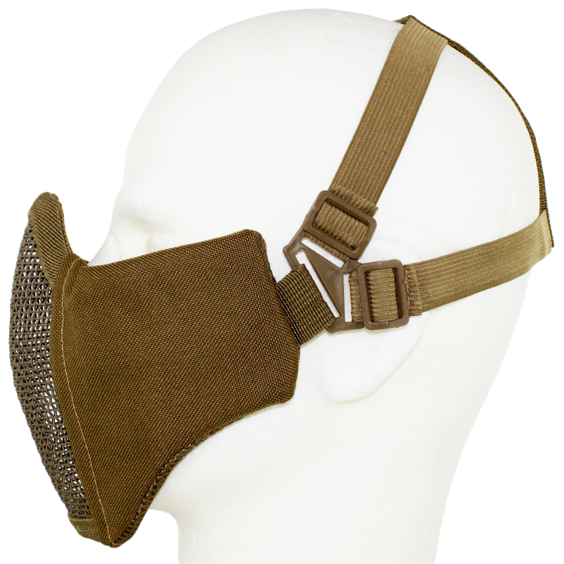 Metal Mesh pad with cheek pad Tan