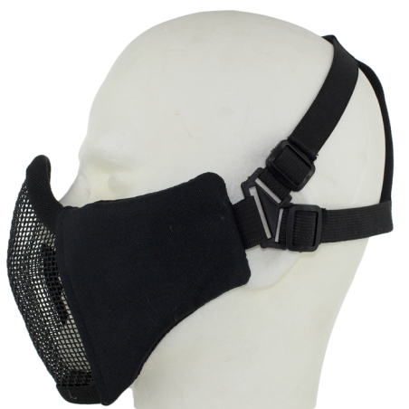 masque airsoft Black Eagle demi-masque grillagé métal respirant