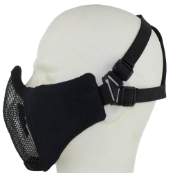 Metal Mesh pad with cheek pad Black