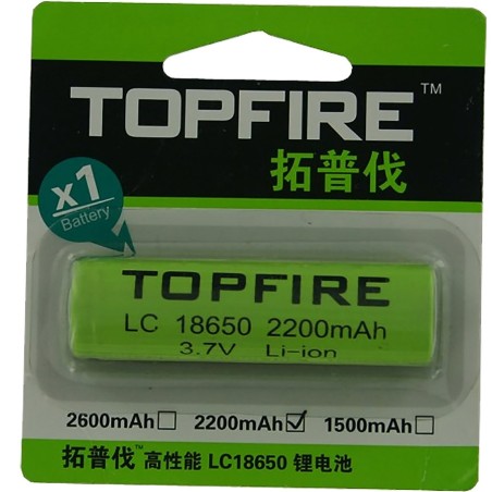 Pile Topfire LC 18650 2200 mah