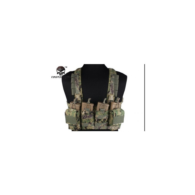 Airsoft Veste Porte chargeurs Easy Chest Rig - AOR2 500D - Emerson