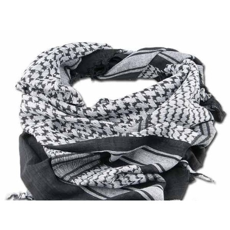 Echarpe Shemagh 110*110 cm Noir / Blanc
