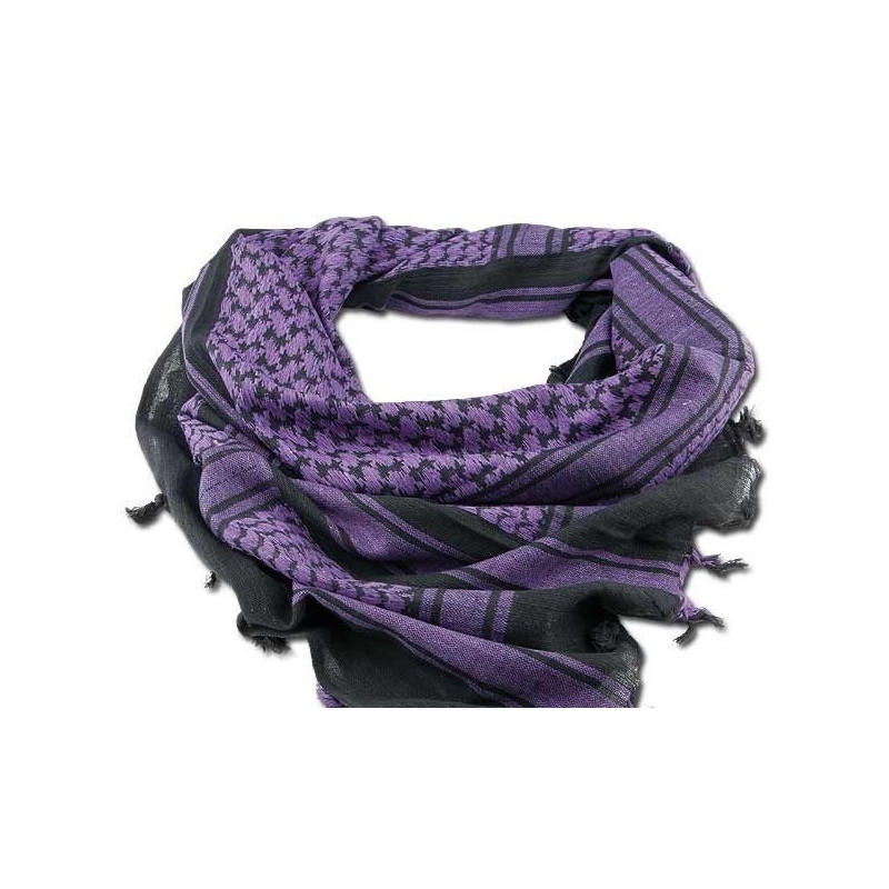 Echarpe Shemagh 110*110 cm Noir / Violet