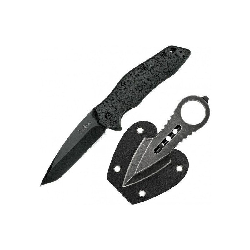 Kershaw - Kuro Pack - Couteau + couteau de cou