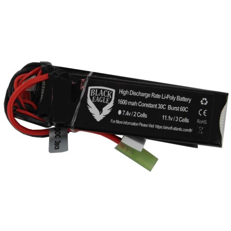 1600mah 11.1V 30C lipo battery 3pcs type with small tamiya