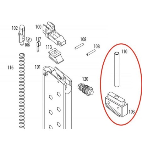 Magazine Base for KSC / KWA TT-33
