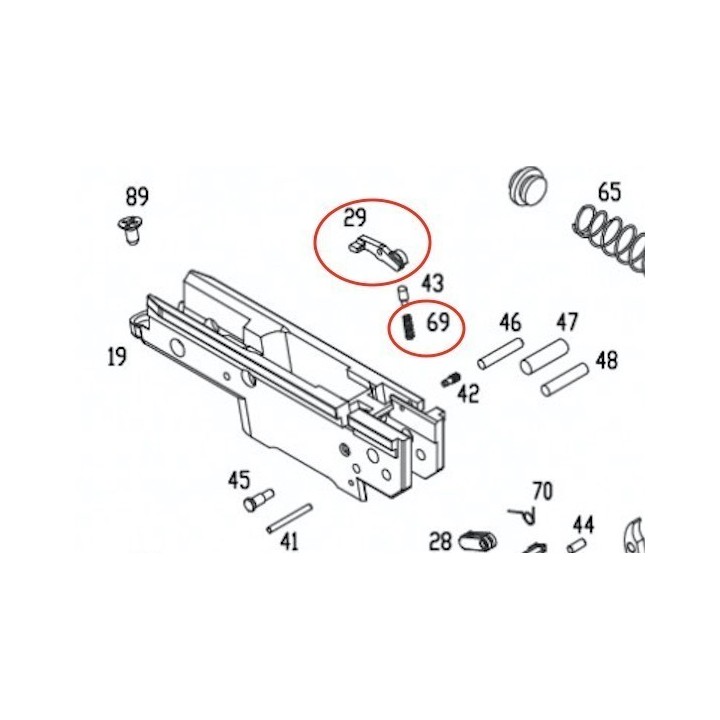 Impact Block Reset Lever pour KSC / KWA TT-33