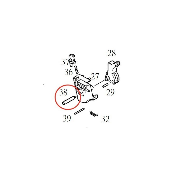 Hammer Pin for KJW KP-01 P226