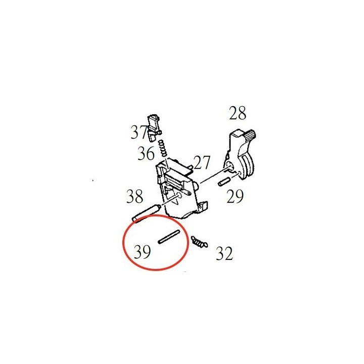 Chassis Pin for KJW KP-01 P226