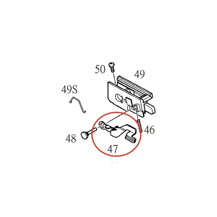 Slide Stop for KJW KP-01 P226