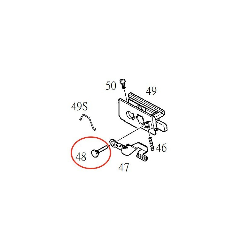 Trigger Shaft for KJW KP-01 P226