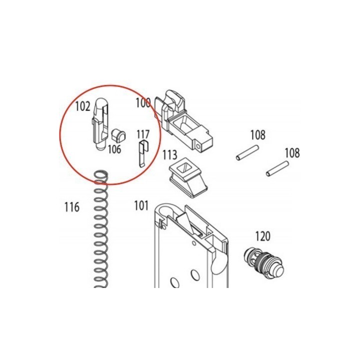 Magazine Follower for KSC / KWA TT-33