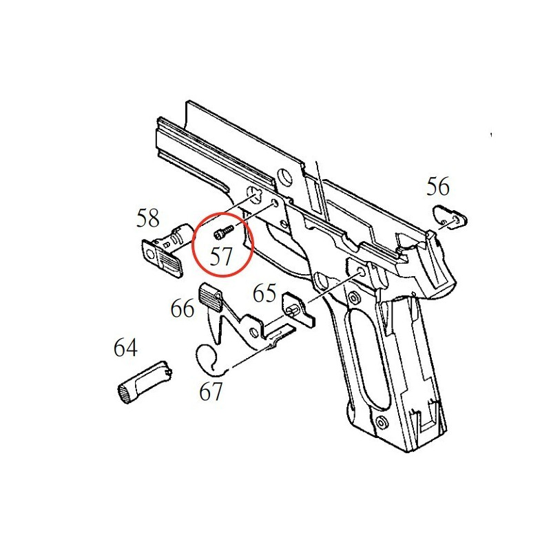 Frame Screw for KJW KP-01 P226