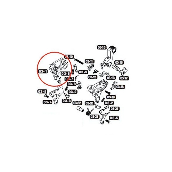 Right Chassis for VFC / Cybergun FNX-45