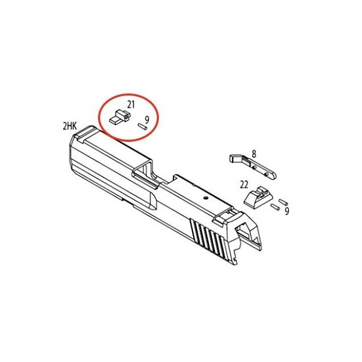 Front Sight for KSC / KWA USP