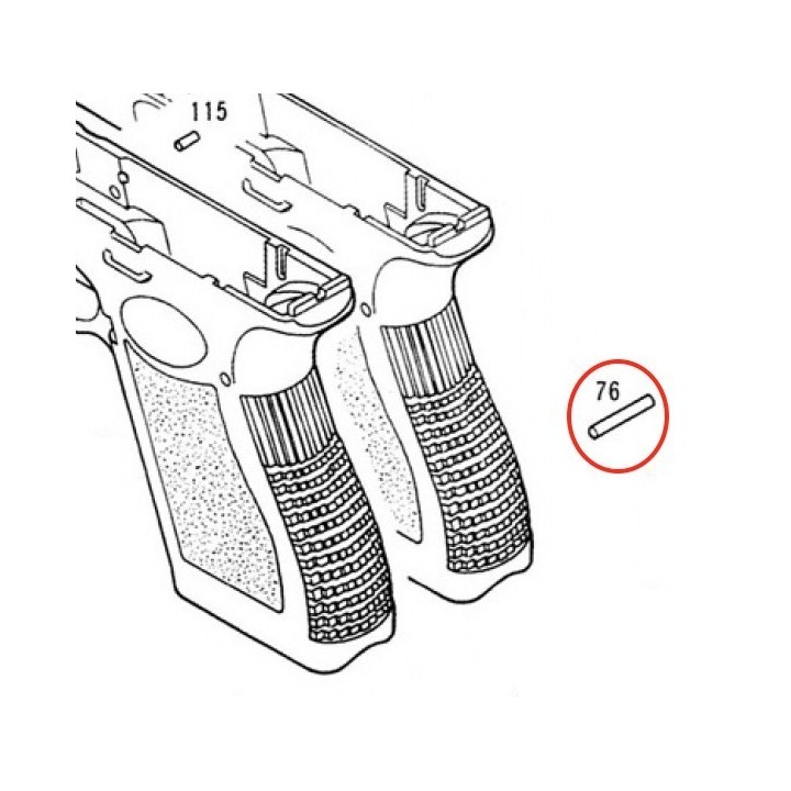Rear Pin for KSC / KWA Glock