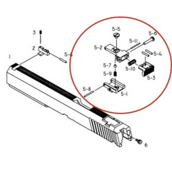 Rear Sight for KJW KP-06