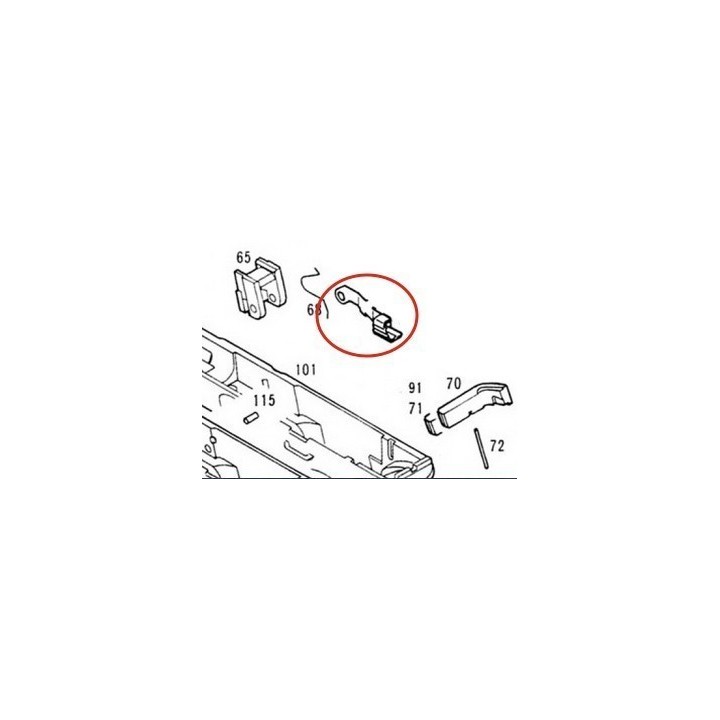 Slide Stop Lever Extended for KSC / KWA Glock