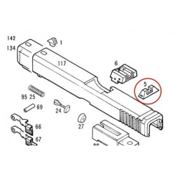 Rear Sight for KSC / KWA Glock