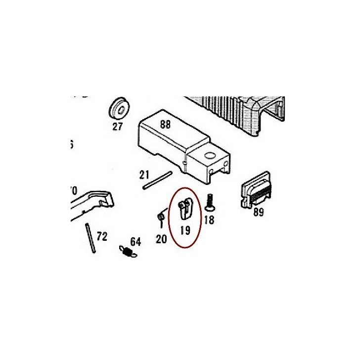 Hammer Reset Block for KSC / KWA Glock