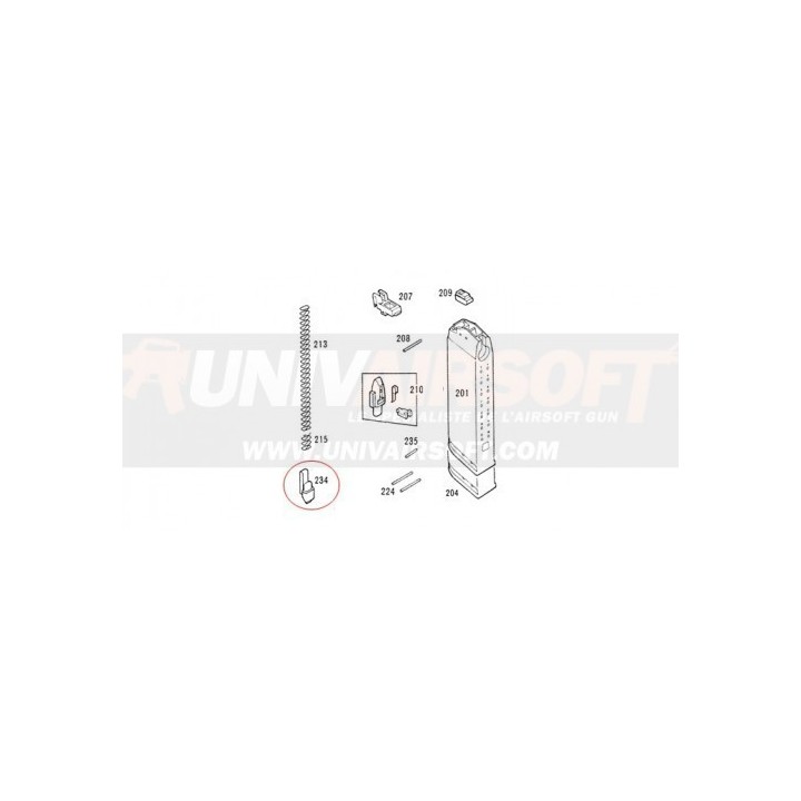Magazine Plate Lock for KSC / KWA Glock