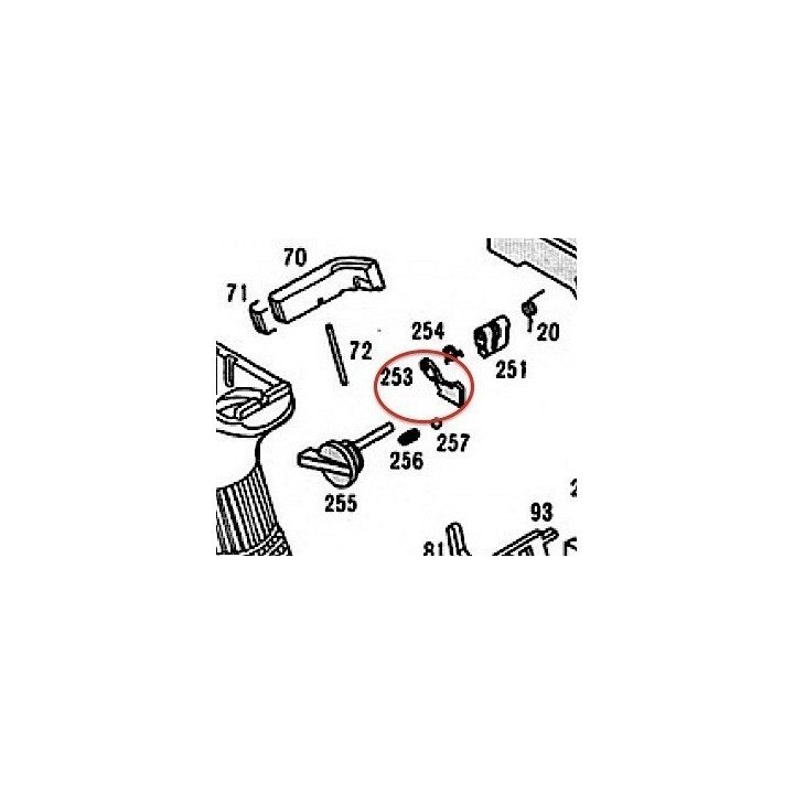 Selector Lever Hook for KSC / KWA Glock 18C