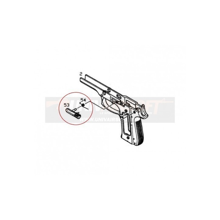 Slide Stop Lever for KJW / ASG M9