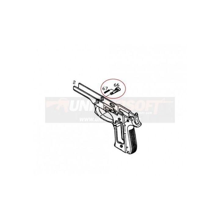 Disassembling Latch Release button for KJW M9