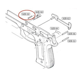 Disassembling Latch Release Button Spring for Marui M9