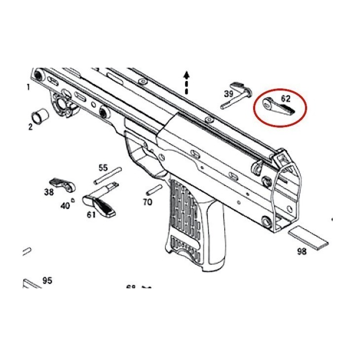 Right Selector Lever for KSC / KWA MP7