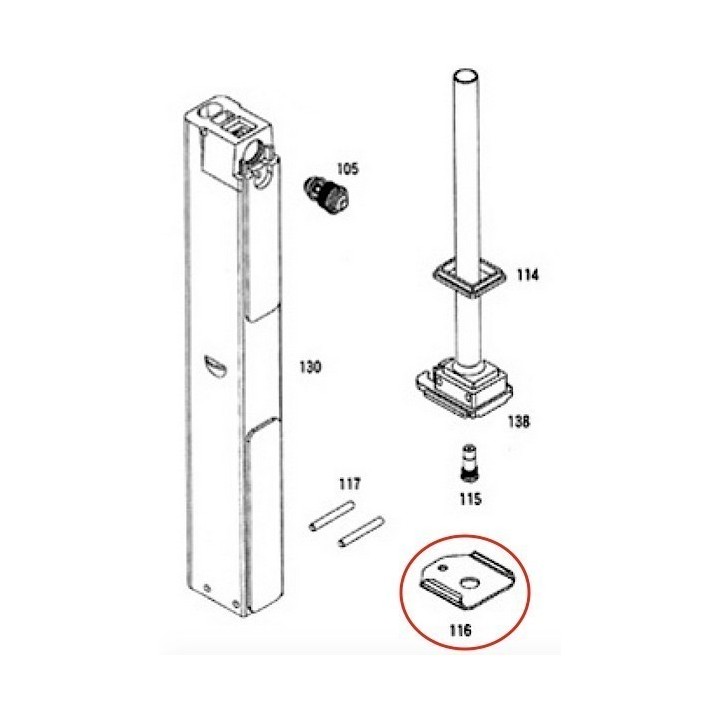 Magazine Base Plate for KSC / KWA M11 A1
