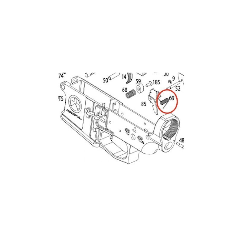 Full Auto Sear Spring for KSC / KWA LM4 GBBR