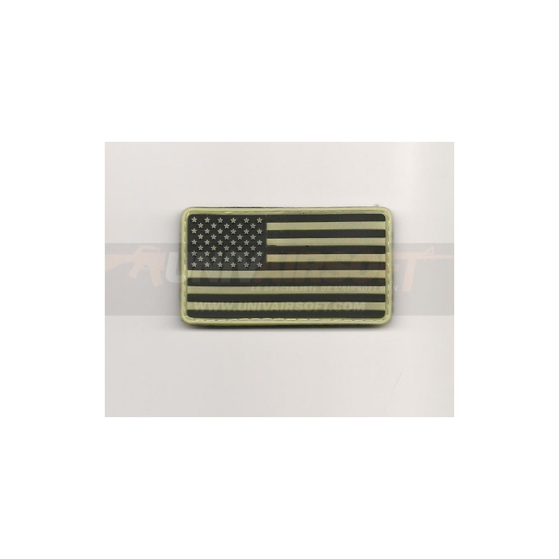 Phosphorescent USA Velcro Patch