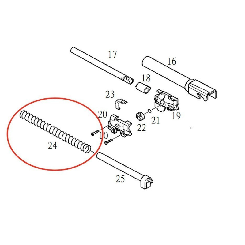 Recoil Spring for KJW KP-02 P229