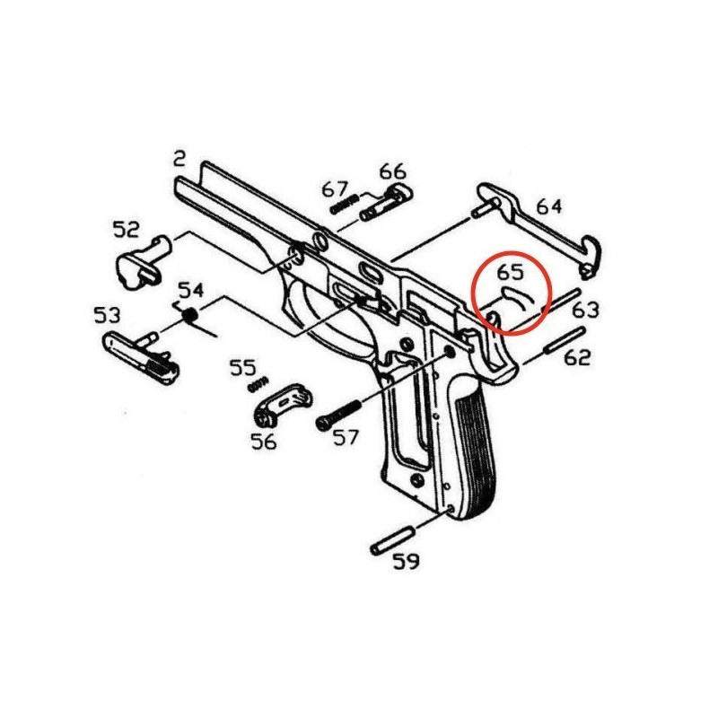 Trigger Bar Spring for KJW / ASG M9