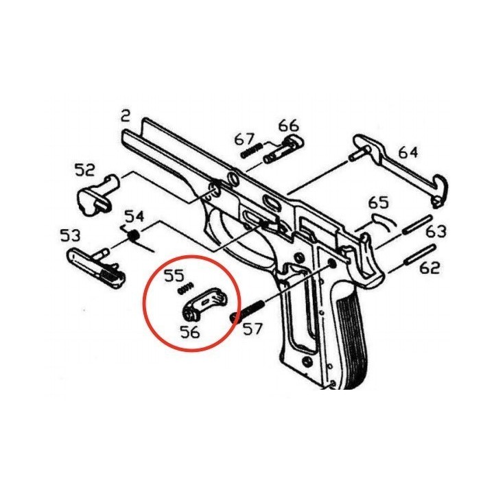Magazine Catch for KJW / ASG M9 (Plastic)